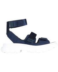 McQueen - Touch Strap Open Toe Sandals - Lyst
