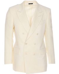 Tom Ford - Double Breasted Organza Lurex Jacket - Lyst