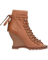 Chloé - Wedge Open Toe Ankle Boots - Lyst