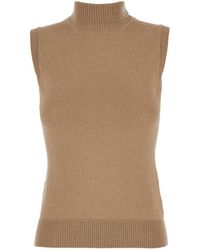 Sportmax - 'Ardenza' Knit Vest With High Neck - Lyst