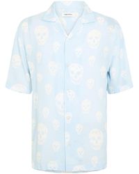 McQueen - Skull Short Sleeve Patterned Shirt - Lyst