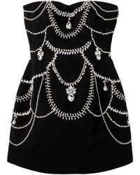 Jonathan Simkhai - Arta Strapless Crystal-Embellished Cady Mini Dress - Lyst