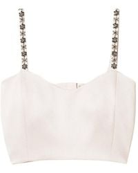 Twinset - Duchesse Embellished Cropped Top - Lyst
