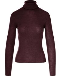 Roberto Collina - Ribbed High-Neck Top - Lyst