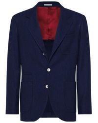 Brunello Cucinelli - Single-Breasted Jacket - Lyst