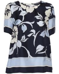 P.A.R.O.S.H. - P.A.R.O..H. Floral Printed Satin Top - Lyst