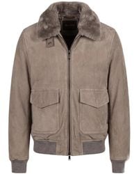 Moorer - Long-Sleeve Leather Jacket - Lyst