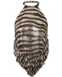 Rabanne - Tiger Printed Sleeveless Top - Lyst