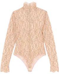 Valentino - Lace Detailed High Neck Top - Lyst