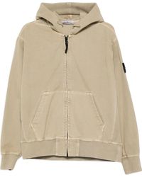 Stone Island - Oversized Fit Hooded Zip-Up Sweatshirt - Lyst