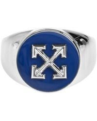 Off-White c/o Virgil Abloh - Arrows Enamel-Detail Signet Ring - Lyst