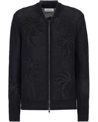 Laneus - Jacquard Knitted Bomber Jacket - Lyst
