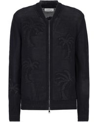 Laneus - Jacquard Knitted Bomber Jacket - Lyst