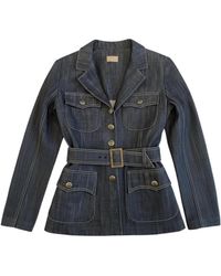 Alaïa - Long-Sleeved Denim Jacket - Lyst