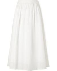Rosie Assoulin - Easy Does It Cotton-Voile Midi Skirt - Lyst