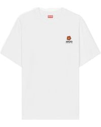 KENZO - Boke Flower Crest Logo Embroidered T-Shirt - Lyst