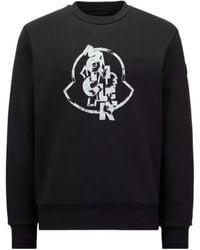 Moncler - Logo Printed Crewneck Sweatshirt - Lyst