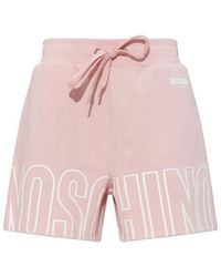 Moschino - Logo Print Sweat Shorts - Lyst