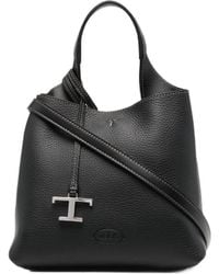 Tod's - Timeless Logo Plaque Tote Bag - Lyst