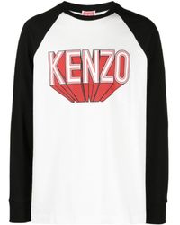KENZO - Logo-Printed Long Sleeved T-Shirt - Lyst