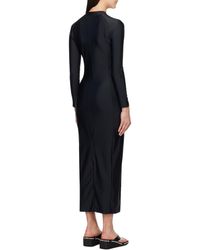 T By Alexander Wang - Logo Printed Slim Fit Midi Dress - Lyst