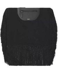 Burberry - Fringed Olympia Scarf Clutch Bag - Lyst