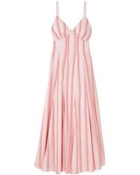 Rosie Assoulin - Gathered Striped Cotton Midi Dress - Lyst