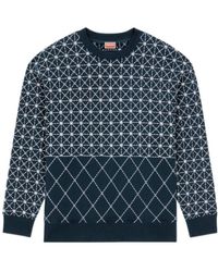 KENZO - Sashiko Stitch Crewneck Long-Sleeved Sweatshirt - Lyst