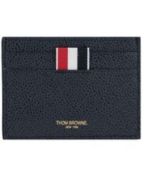 Thom Browne - Logo Printed Striped Card Holder - Lyst