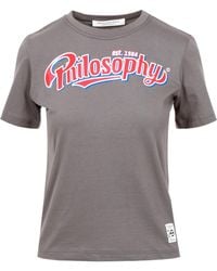 Philosophy Di Lorenzo Serafini - Logo-Print Cotton T-Shirt - Lyst