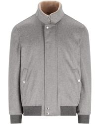 Brunello Cucinelli - Funnel-Neck Zip Jacket - Lyst