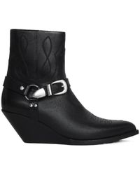 Celine - Moon Zipped Boots With Harness - Lyst