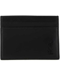 Saint Laurent - Tiny Monogram Card Case - Lyst
