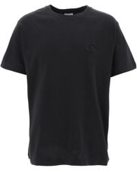 Dior - Logo Embroidered Crewneck T-Shirt - Lyst