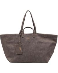 A.P.C. - Le Drummer Toile Large Tote Bag - Lyst