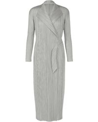 Pleats Please Issey Miyake - Facade Pleated Coat - Lyst