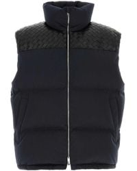 Bottega Veneta - Midnight Blue Cotton Blend Down Jacket - Lyst
