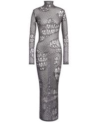 Dondup - Long-Sleeve High-Neck Dress - Lyst