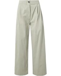 Proenza Schouler - Cotton-Blend Wide-Leg Pants - Lyst