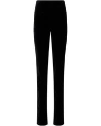 KHAITE - Wool-Blend Velvet Straight-Leg Pants - Lyst