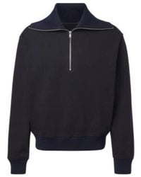 Jil Sander - Cotton Half-Zip Sweatshirt - Lyst