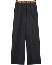 Max Mara - Studio Murge Belted Wide Leg Trousers - Lyst