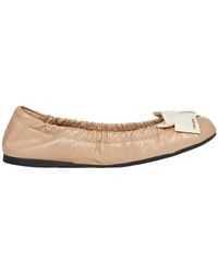 Prada - Bow Ballet Flats - Lyst