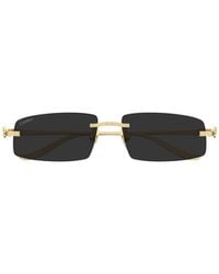 Cartier - Eyewear Rectangle-Frame Sunglasses - Lyst