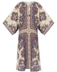 Zimmermann - Ottie Kaftan Midi Dress - Lyst