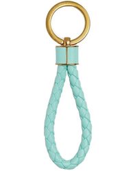Bottega Veneta - Intreccio Leather Keyring - Lyst