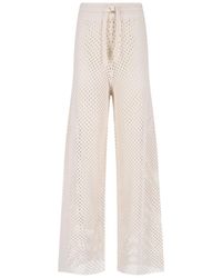 Golden Goose - Open-Knit Wide-Leg Drawstring Pants - Lyst