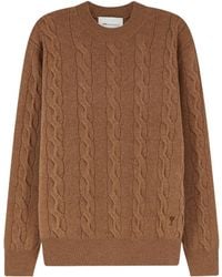 Ami Paris - Ami Cable Knit Crew Neck Knitted Sweater - Lyst