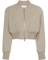 Ami Paris - Zip-Up Padded Bomber Jacket - Lyst