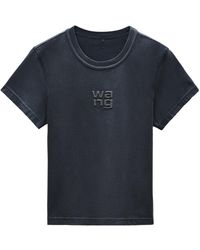 Alexander Wang - T By Embellished Hotfix Logo T-Shirt - Lyst